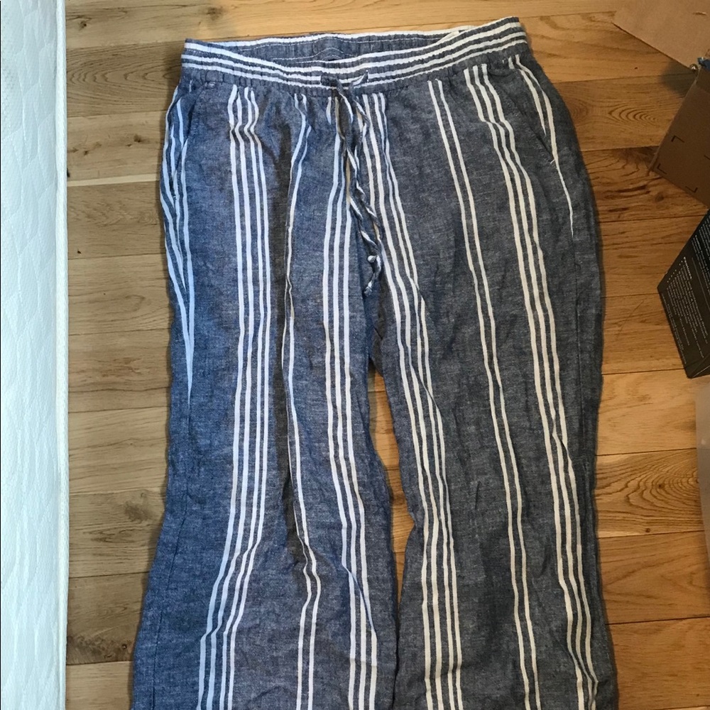 Old Navy Striped Linen Pants